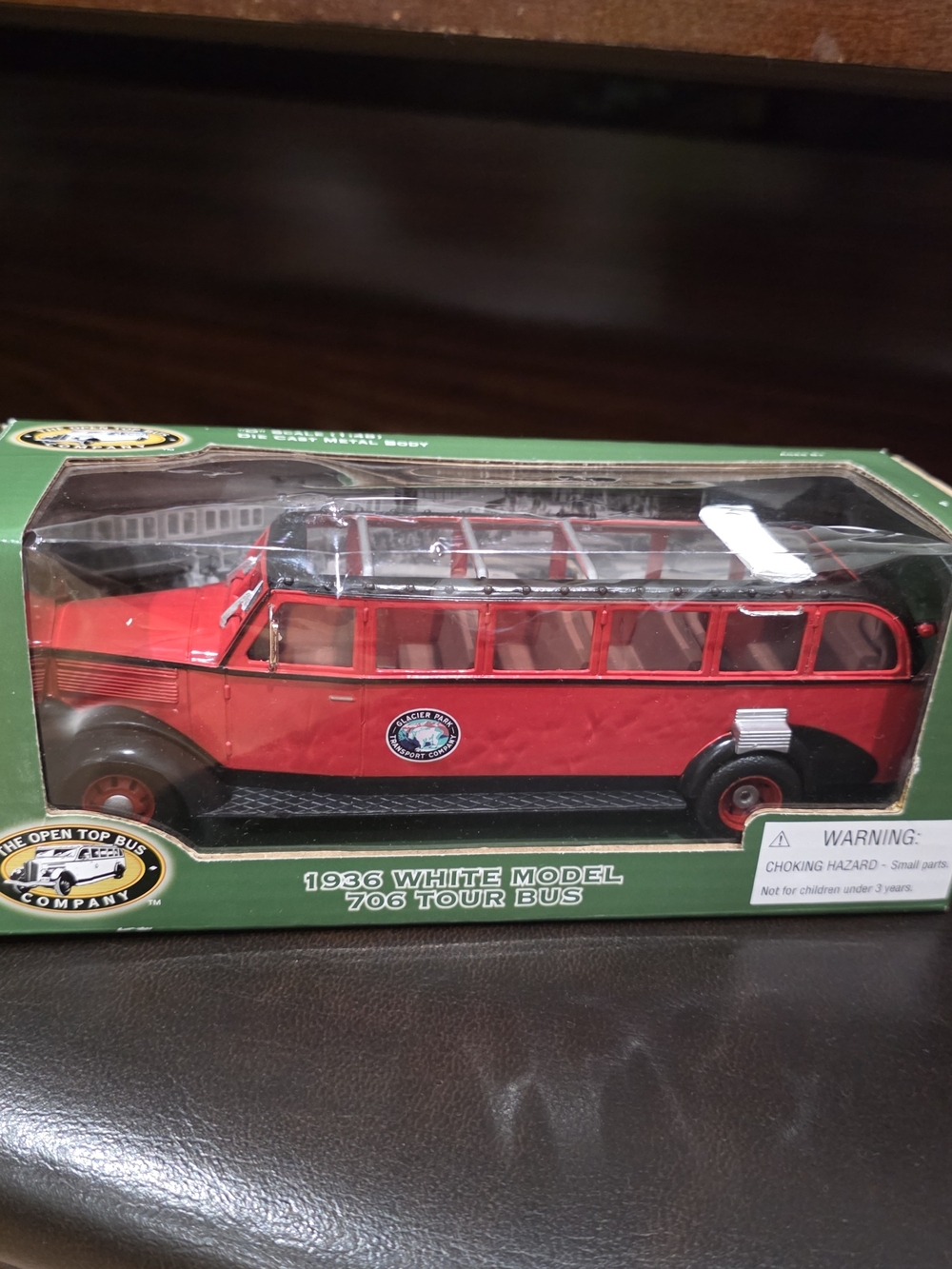 Red 1936 White Model 706 Tour Bus Toy by